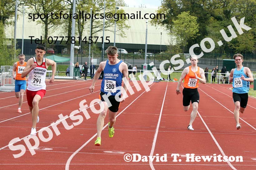 200 metres, 2021 NECAA Middlesbrough Open Meting, Sunday, May 9th. Photo: David T. Hewitson/Sports for All Pics